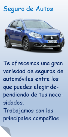 Seguros de automóviles, te ofrecemos una gran variedad de seguros de automóviles entre los que puedes elegir dependiendo de tus necesidades. Trabajamos con las principales compañías